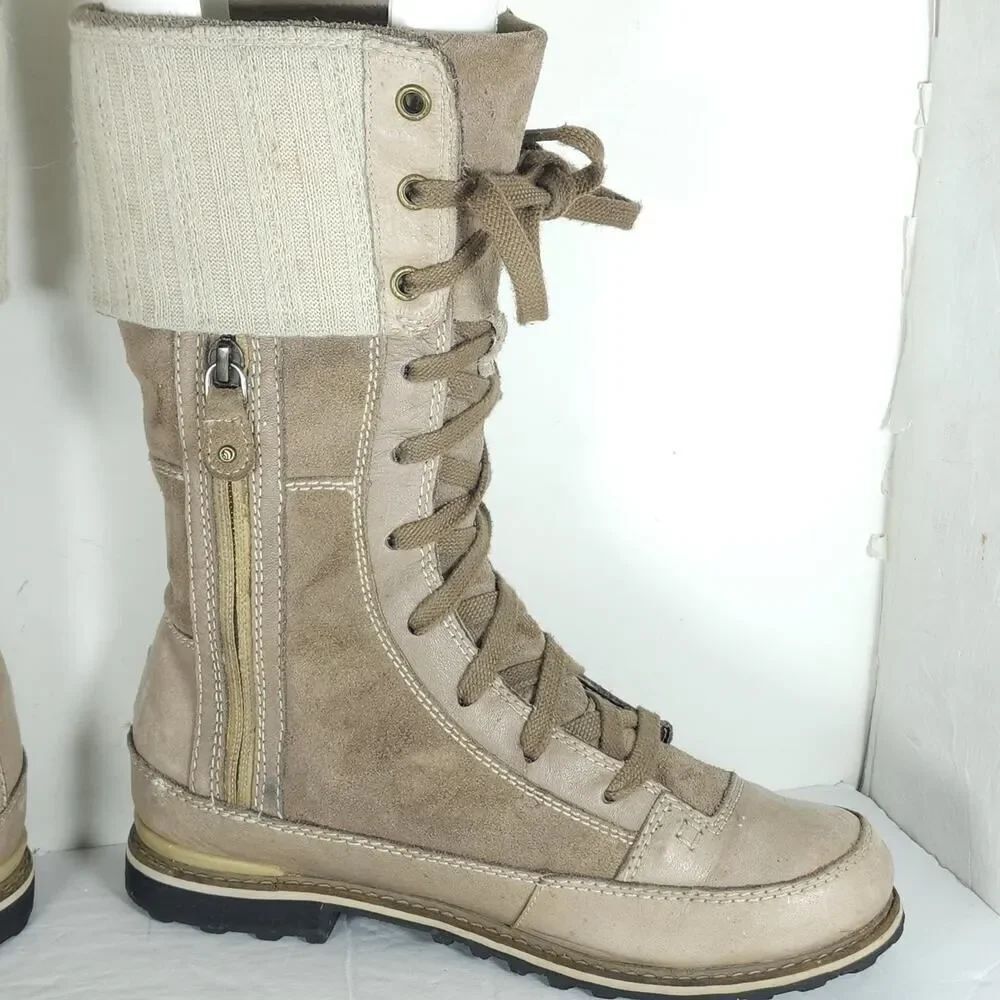 The North Face Women's Snowtropolis US6,5 Brown Suede Insulated Lace Up Boots - Picture 6 of 16